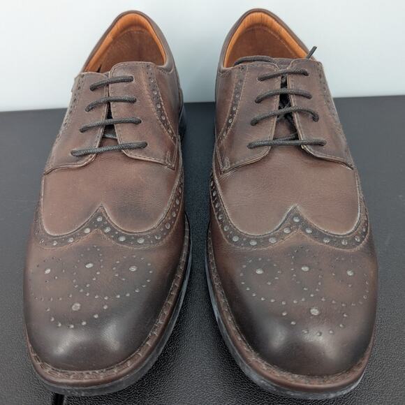 Pikolinos Brown Leather Wingtip Oxford Shoes Men’s 40 Lace-Up Comfort Timeless - Picture 2 of 10